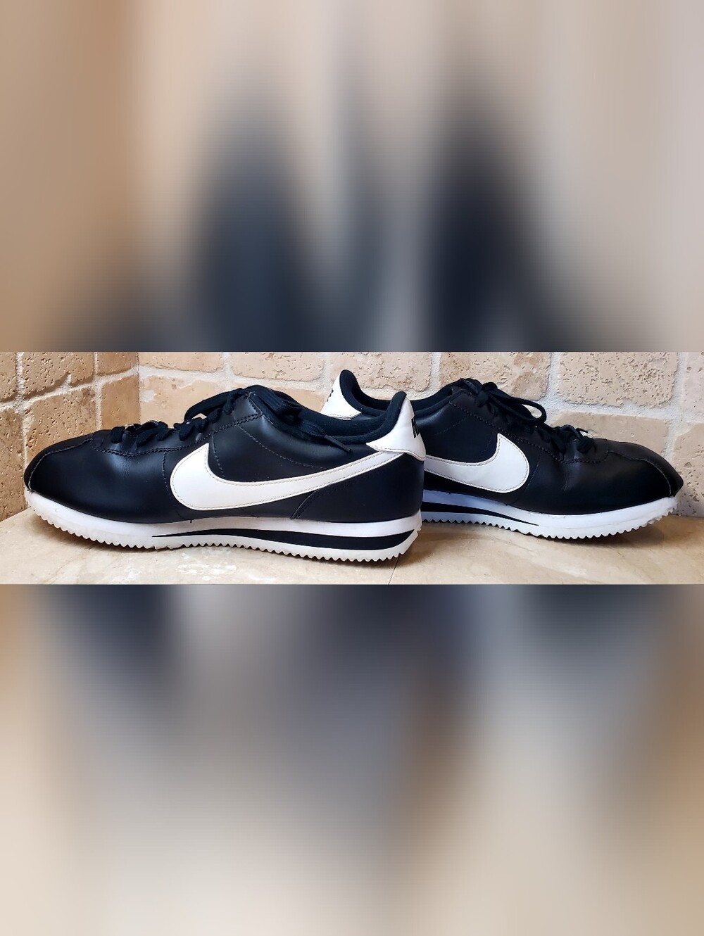 Nike Men’s Cortez Classic Black/White Low-Top Sneaker Size 11.5 - Picture 11 of 13